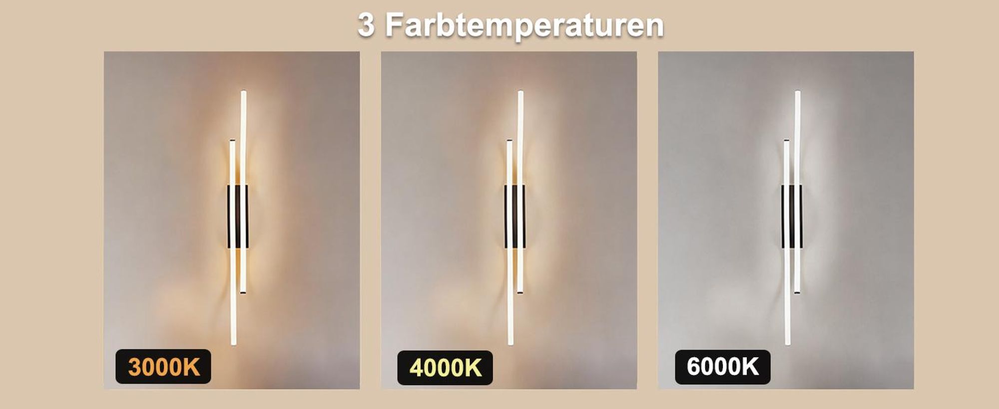 2 Stück LED Wandleuchte Wellenform Innen Modern Dimmbar 3 Farbtemperaturen Wiederaufladbar Wandlampe mit Fernbedienung, Schwarz