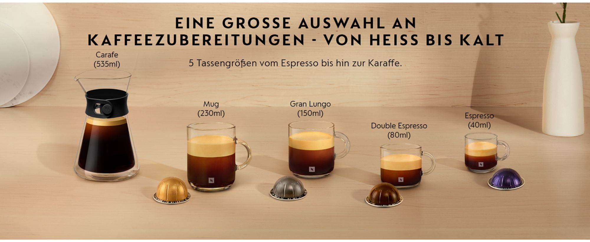 NESPRESSO VERTUO Next | Kaffeekapselmaschine von De'Longhi & Aeroccino-Milchaufschäumer | Weiß