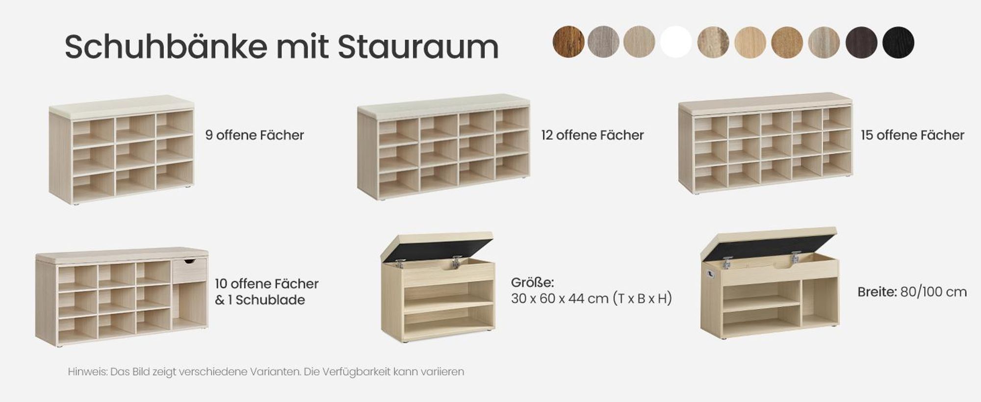 VASAGLE Schuhbank, Sitzbank, Schuhregal mit gepolstertem Kissen, Schuhorganizer