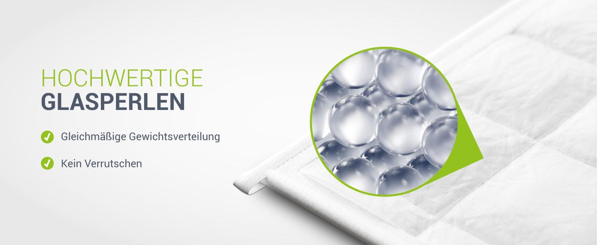 Juskys Gewichtsdecke 135x200 – weiß, schwere Therapiedecke gegen Unruhe – 7 kg