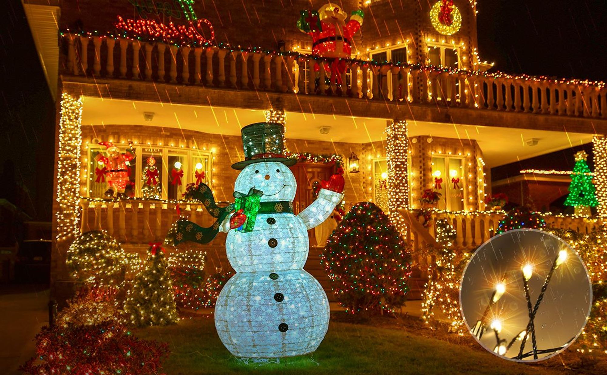 Salcar 100m 1000 LED Lichterkette Kupfer Innenbeleuchtung mit 8 Modi für Weihnachten Party  Halloween Hochzeit Deko, Warmweiß
