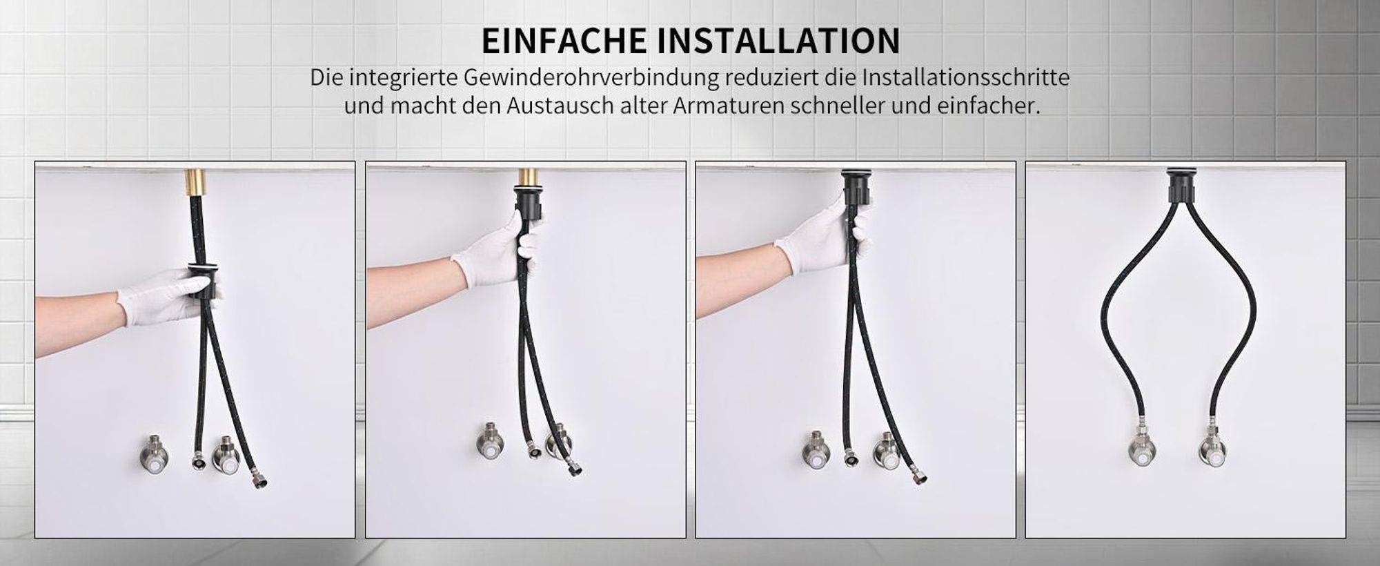 2 x Homelody Wasserhahn Bad Chrom, Einhebelmischer Badezimmer Waschtischarmatur, Bad Armatur Mischbatterie, Waschbeckenarmatur, Waschbecken Armaturen