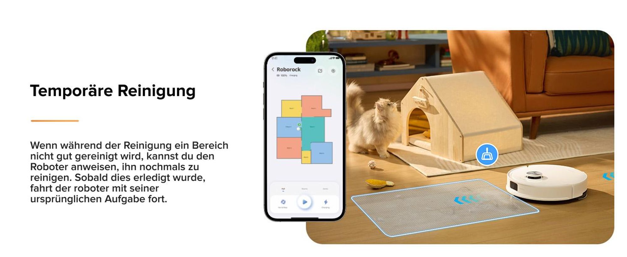 Roborock Q10 S5+ Staubsauger Roboter, 10.000 Pa(Upgrade von S8 Plus), Dual Anti-Tangle System, Auto Lifting Mopping, Ideal für Tierhaare (Weiß)
