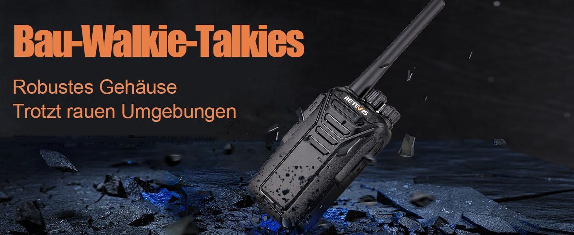 Retevis RT27 Funkgeräte, PMR446 Walkie Talkie mit 6-Wege-Ladegerät CTCSS/DCS, VOX, Lizenzfrei Wiederaufladbares für Baustelle, Sicherheit, Schule