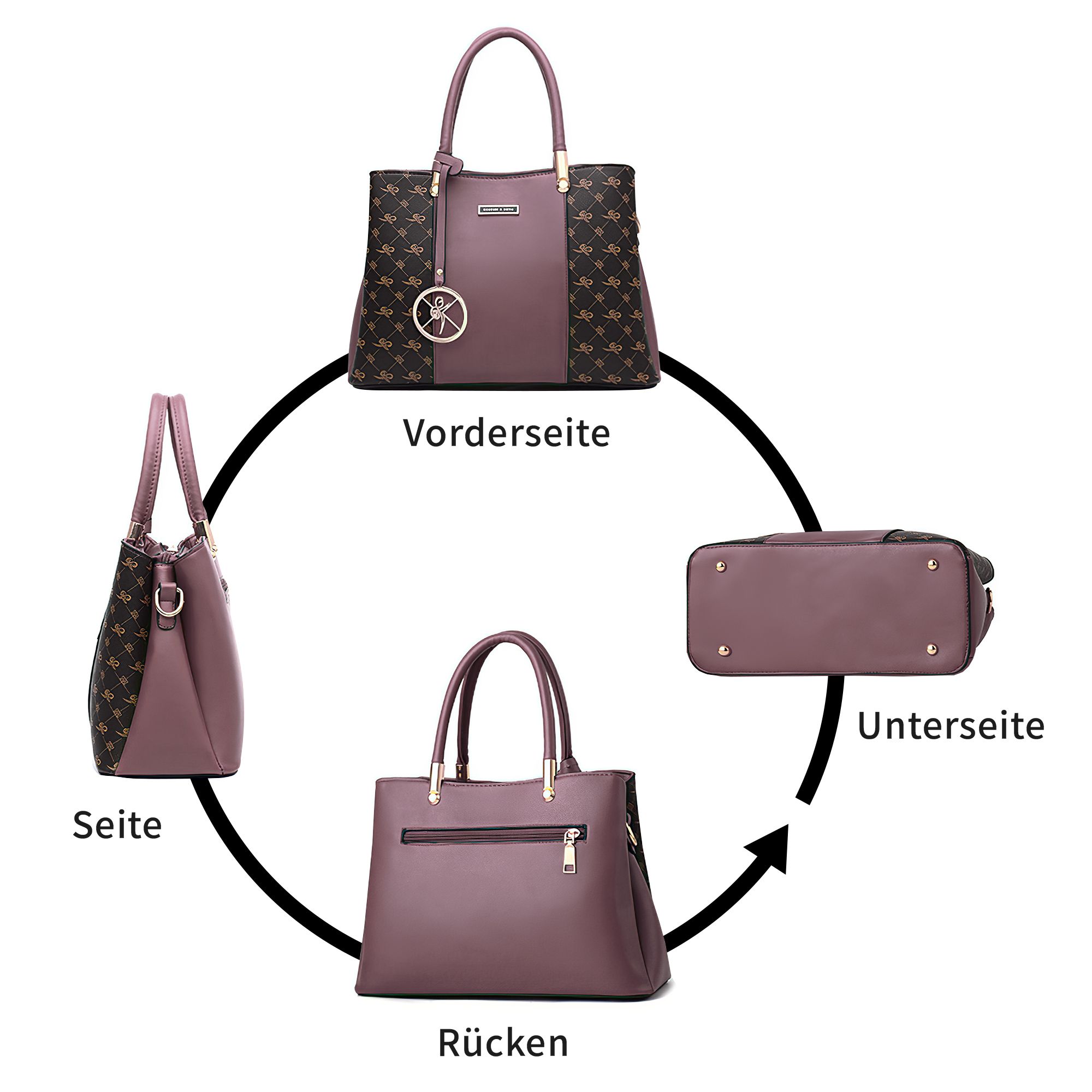 Bugatti Ira Damen Schultertasche - Große Handtasche Aus Kunstleder