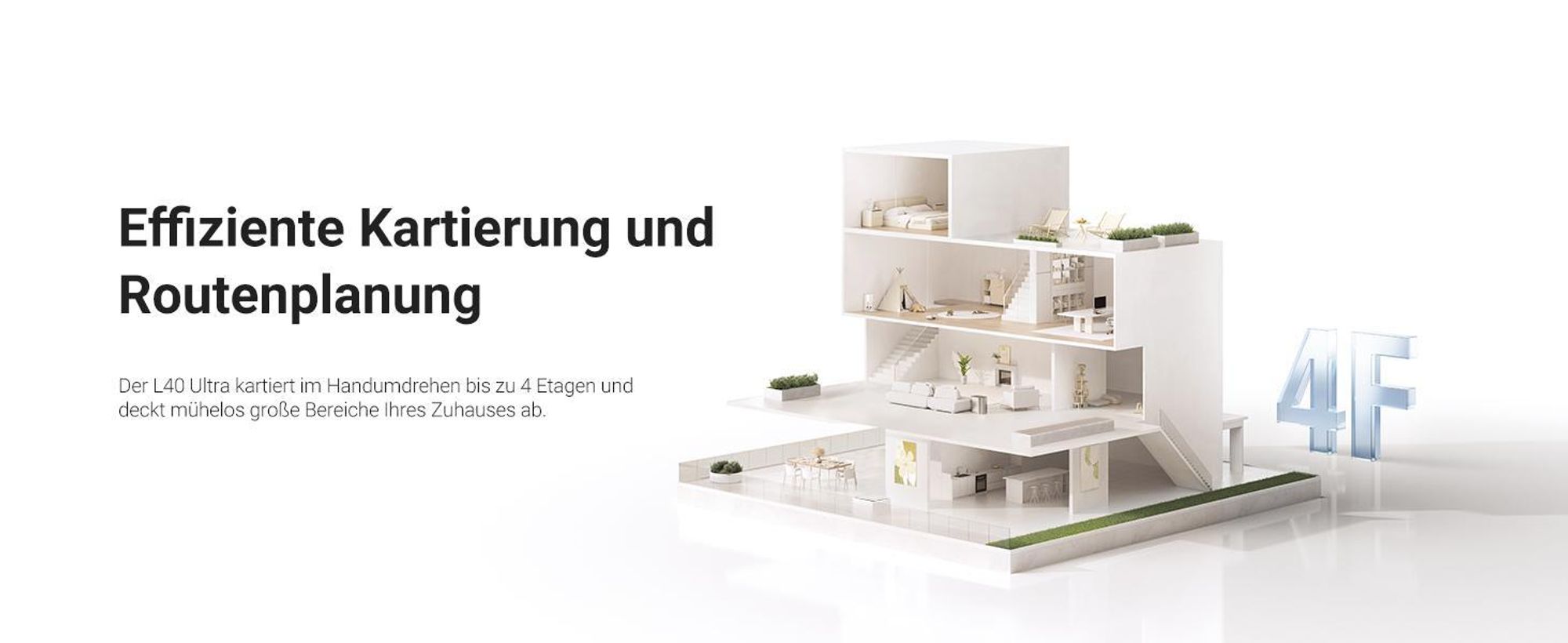 Dreame L40 Ultra Roboter Staubsauger mit Wischfunktion,11KPa Saugleistung,65°C selbstreinigendem,0 tangle Bürste,Obstacle Avoidance,All-in-One-Dock