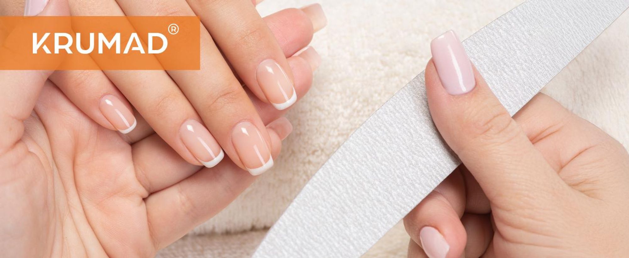 KRUMAD Nagelfeilen Set 100/180 - 10 Stück doppelseitige Profi Nagelfeile für Gel- & Naturnägel - langlebige Feilen aus EVA/Sandpapier/PP zum Formen