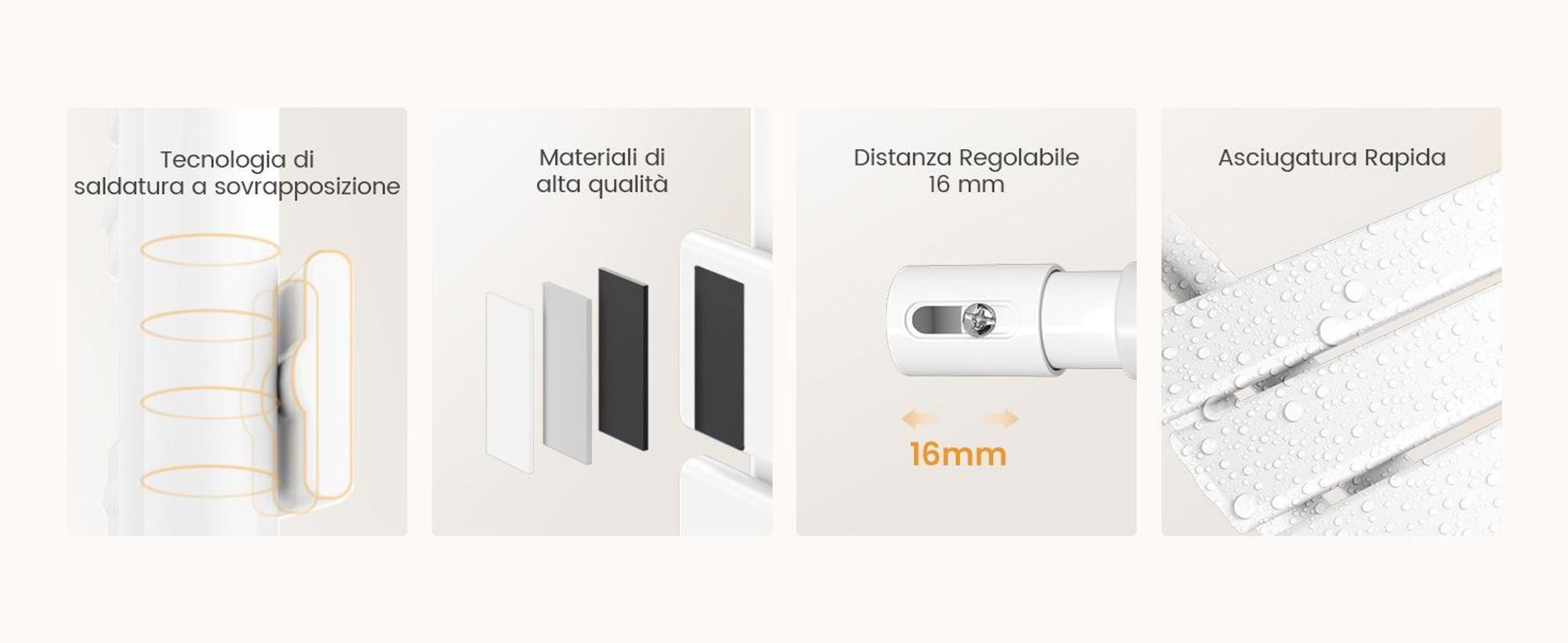EMKE Radiatore elettrico da bagno con controllo tramite app Wi-Fi Termostato Scaldasalviette 1320X600 mm Bianco Portasciugamani 800 W Asciugamani elettrico