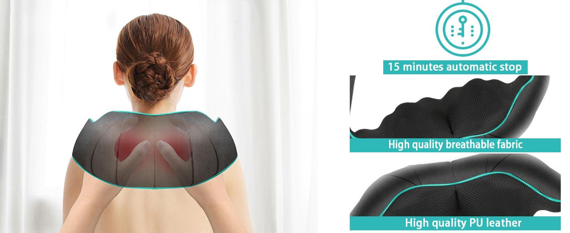 Nackenmassagegerät, Massagegerät, Rückenmassagegerät, Shiatsu Massage, Rücken, ganzer Körper, 3D Deep Massage, Schmerzlinderung