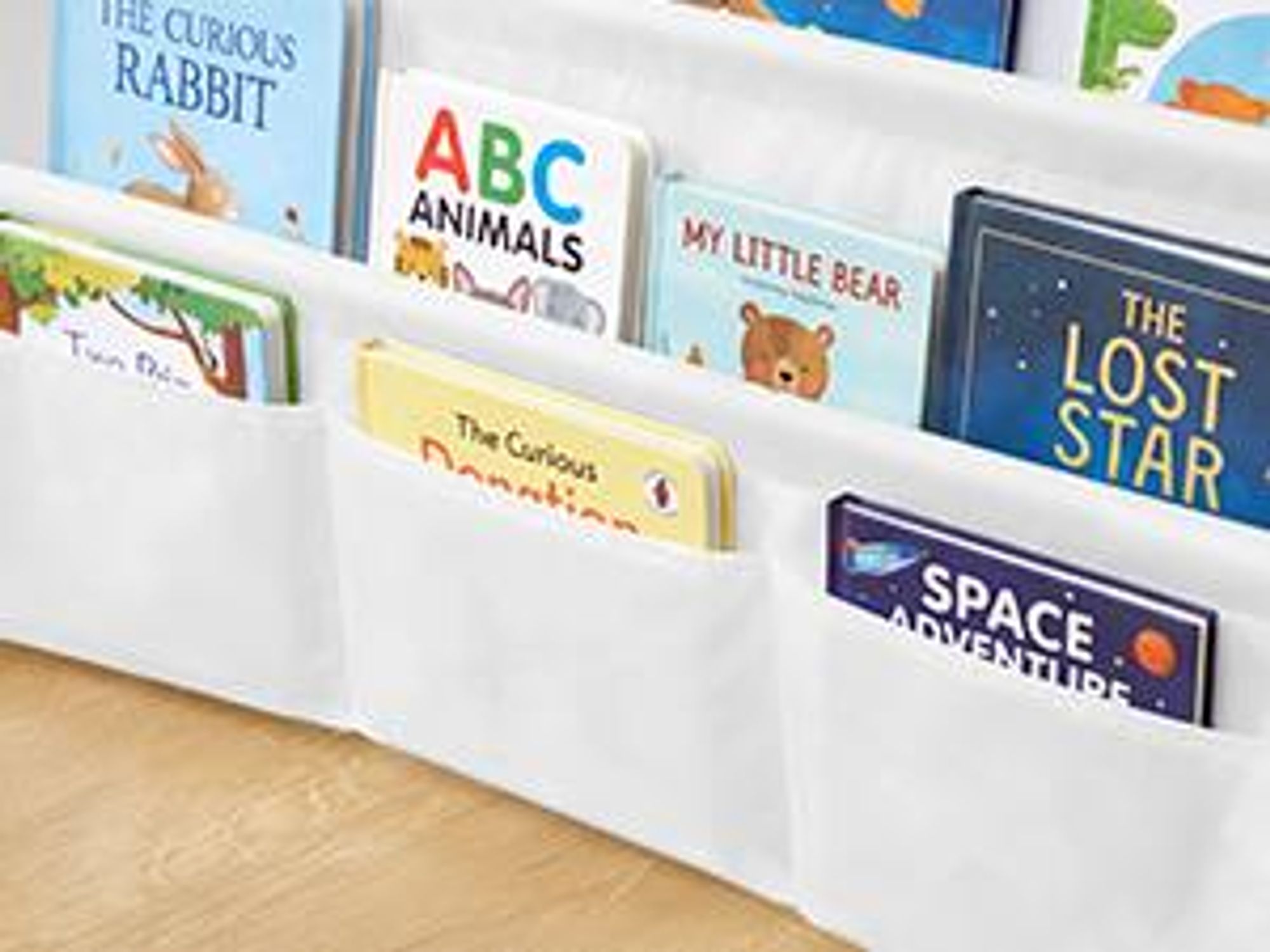 SONGMICS Kinderregal Bücherregal mit 4 Ebenen Sicher und Stabil für Kinderzimmer 62,4 x 25 x 60 cm Weiß