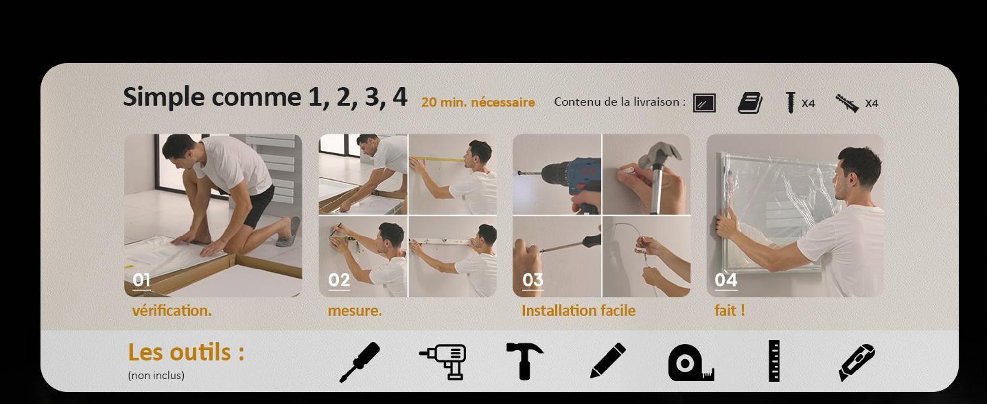 EMKE Miroir de salle de bain rond 50cm avec 3 couleurs de lumière LED + luminosité variable, interrupteur tactile Miroir de salle de bain antibuée et fonction mémoire Miroir mural