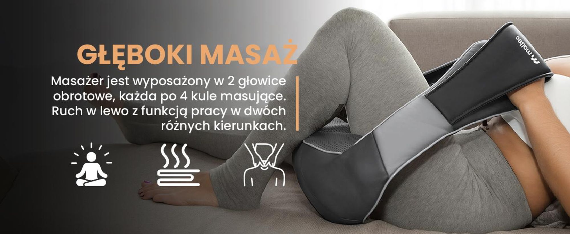 Masażer karku pleców całego ciała shiatsu, pas do masażu, rozgrzewanie i wibracje, łagodzenie bólu