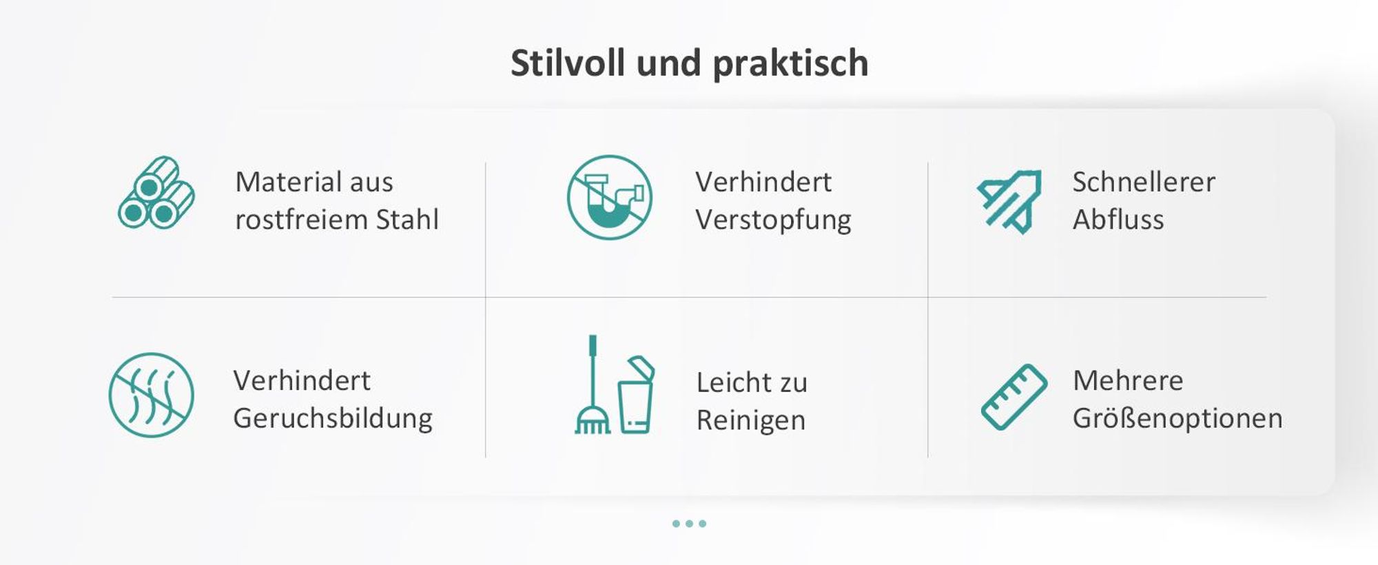 EMKE Duschrinne 50cm Edelstahl Bodenablauf Siphon mit Geruchsstop Randablauf Haarsieb Sehr Flach Ablaufrinne Komplettset