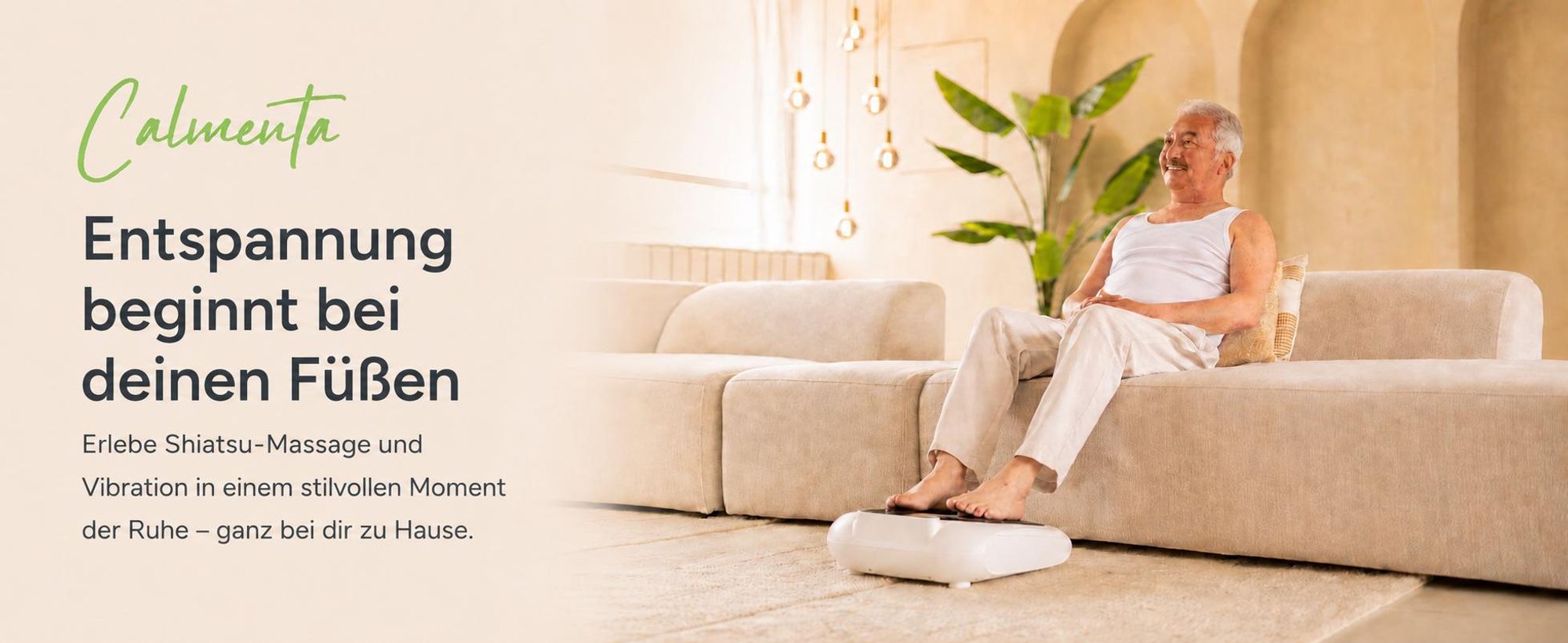 Calmenta Fußmassagegerät mit Shiatsu-Massage und Vibration für entspannte Momente zu Hause