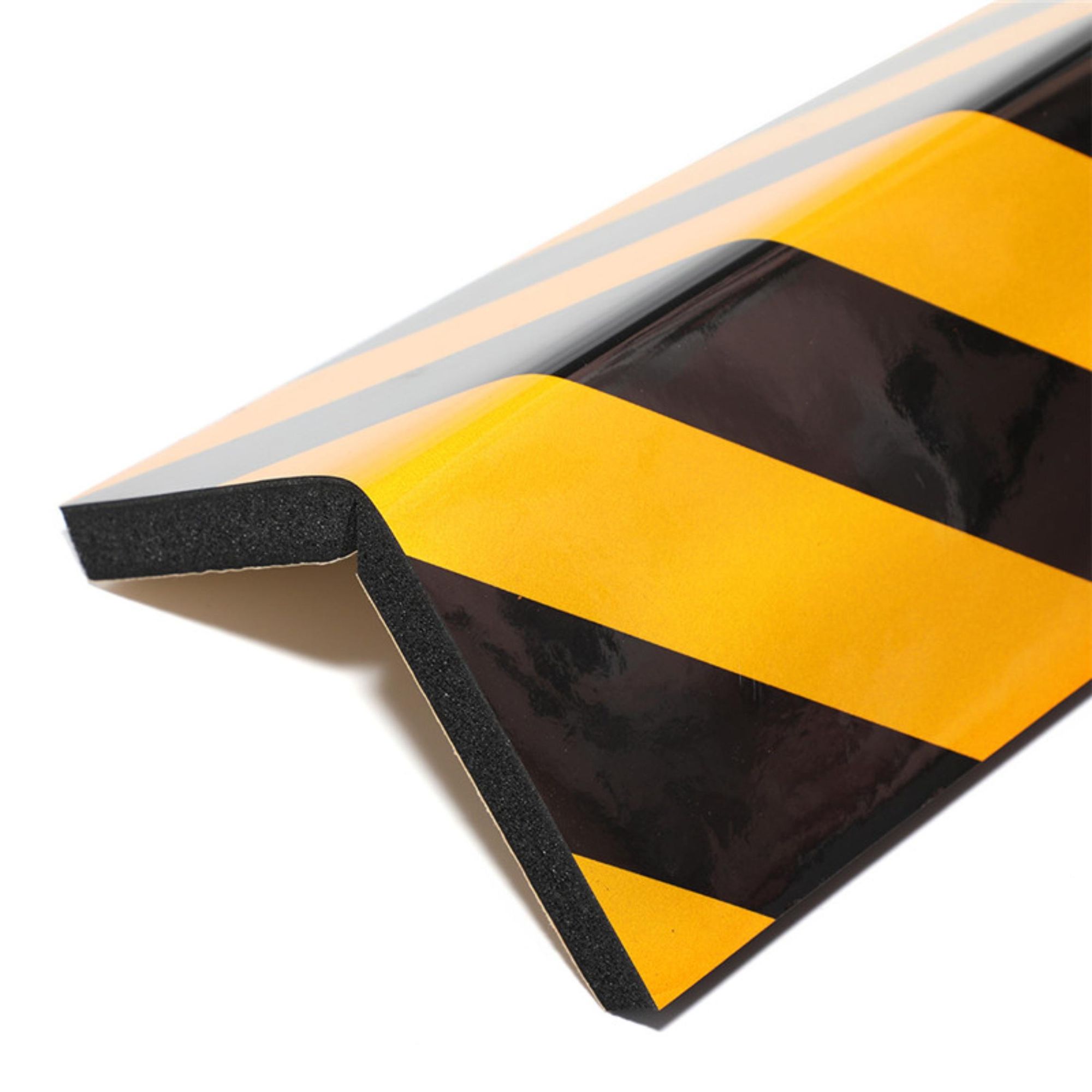 Eckenschutz Garage 50x20x1,5cm, reflektierender Kantenschutz selbstklebend, Wandschutz Schaumstoff für Parkplatz & Auto, EVI Garage Protector C50