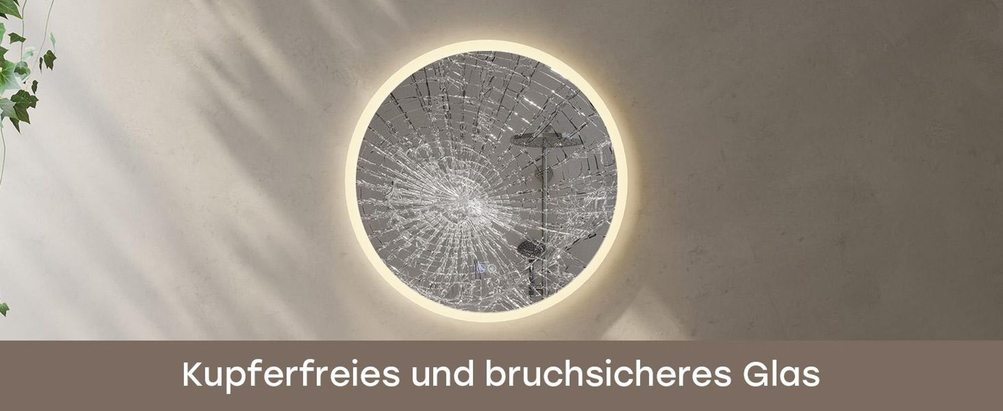 HOROW Badspiegel 60 cm Antibeschlag Rund Badezimmerspiegel mit 3 Lichtfarben Helligkeit Einstellbar Memory-Funktion