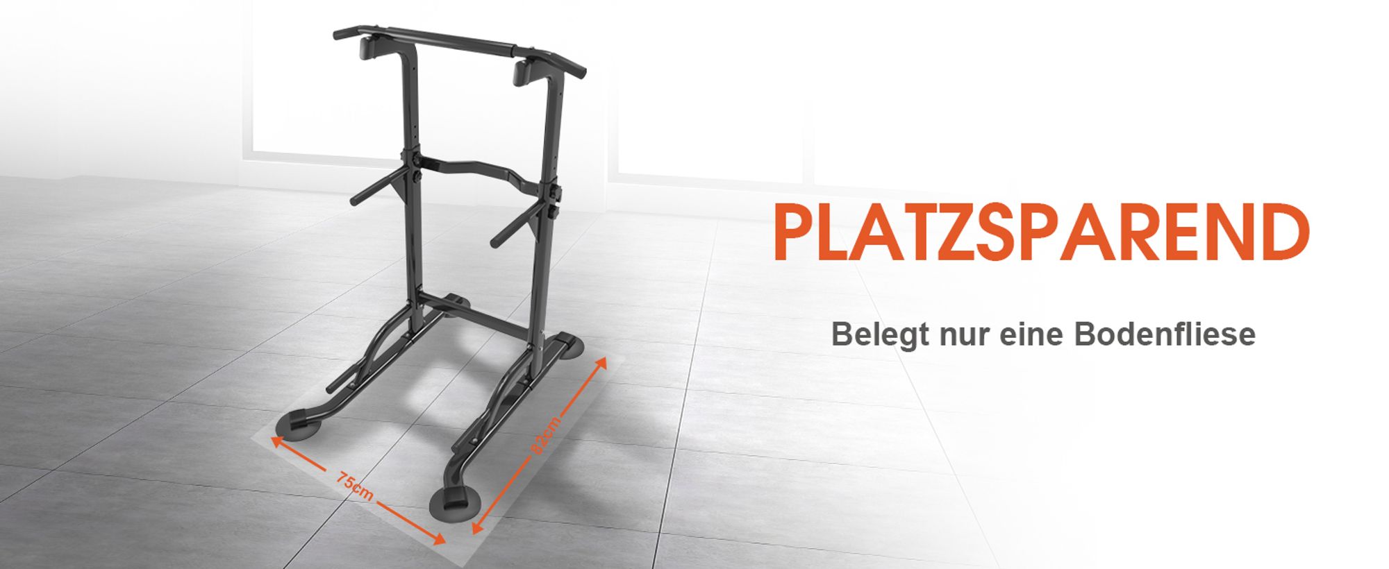 DH FitLife Power Tower Dip Station | Klimmzugstange Freistehend | Dip Barren Rückentrainer| Kraftstation Kraftturm | Krafttraining für Zuhause