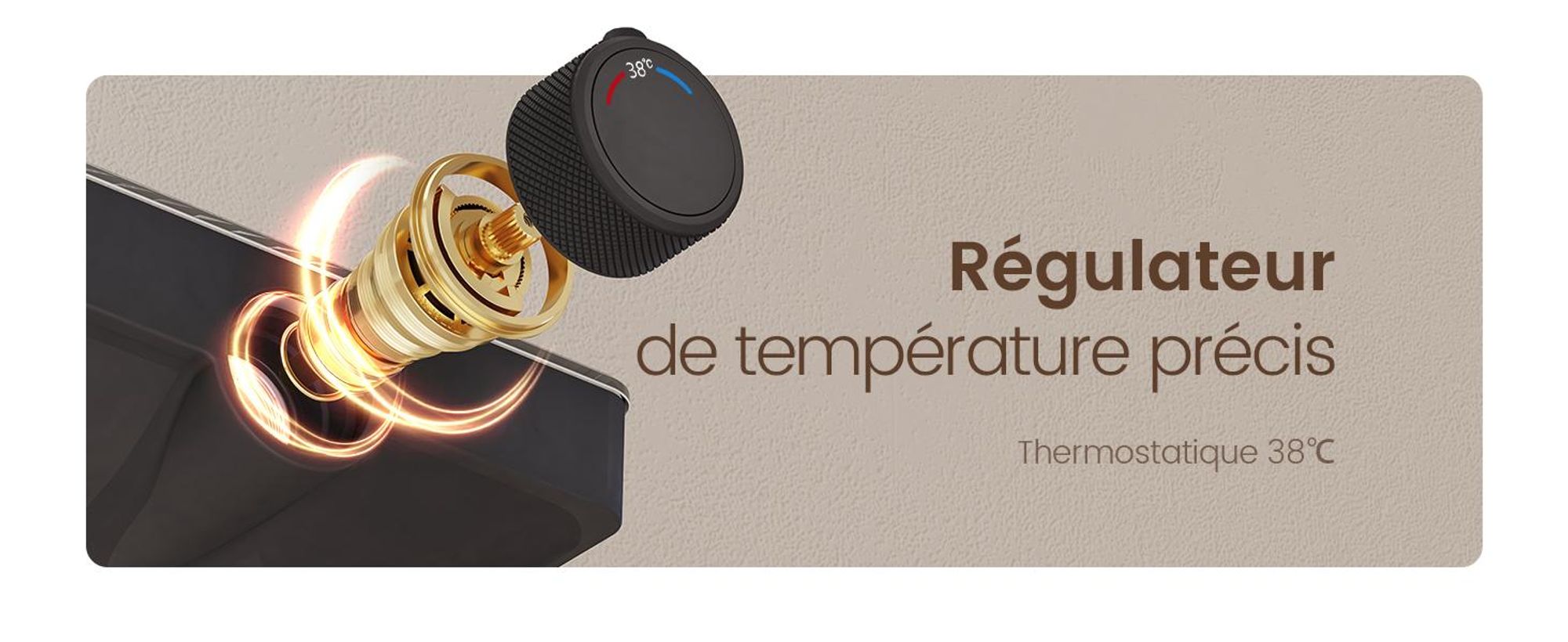 EMKE® Système de douche avec thermostat Noir avec douche pour enfants, affichage digital & filtre à chlore 4 sorties Rond Douche de pluie Familiale Colonne de douche F23