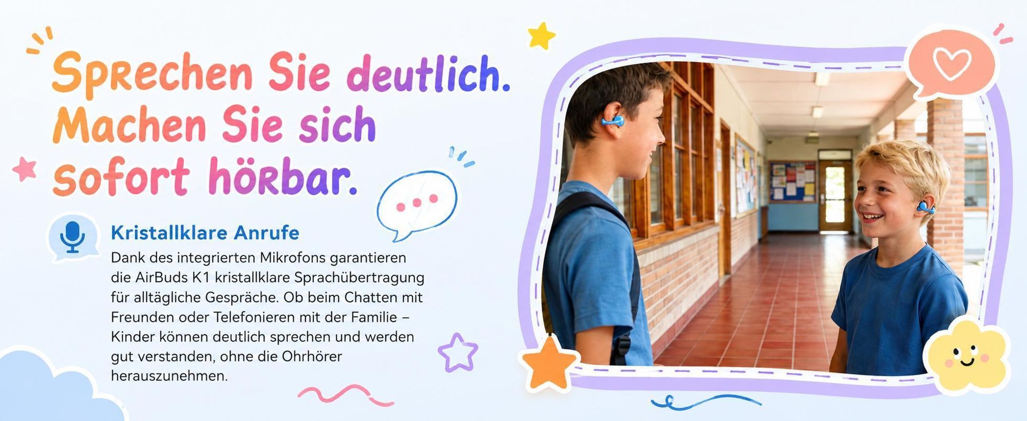 Blackview AirBuds K1 over ear Kinder Kopfhörer, Bluetooth 5.0/6.0, 22 Std. Laufzeit, Gehörschutz, Touch Steuerung, IPX4, fur Schule/Tablet/Handy/PC