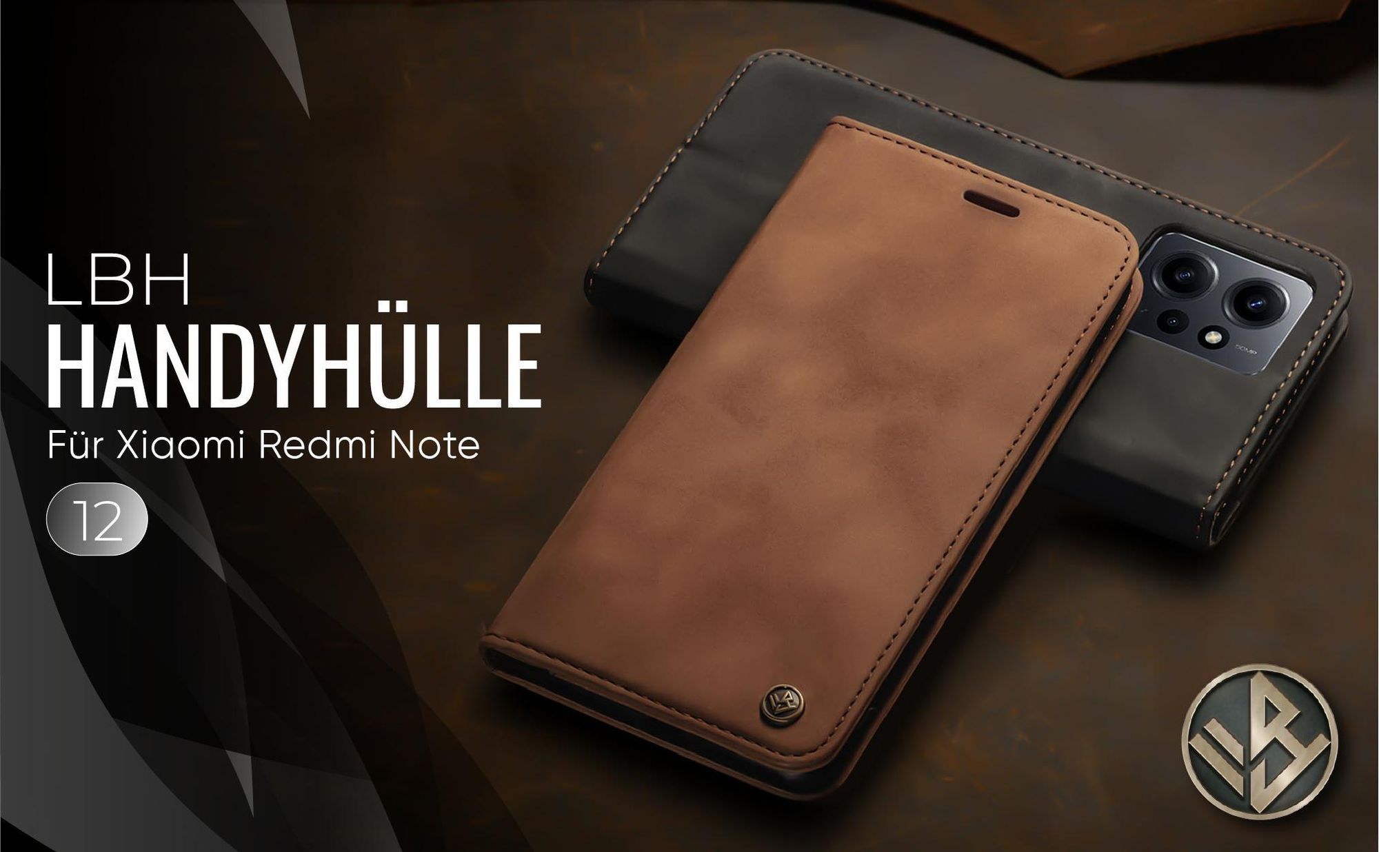 Hochwertige Klapphülle für Xiaomi Redmi Note 12 im klassischen Design