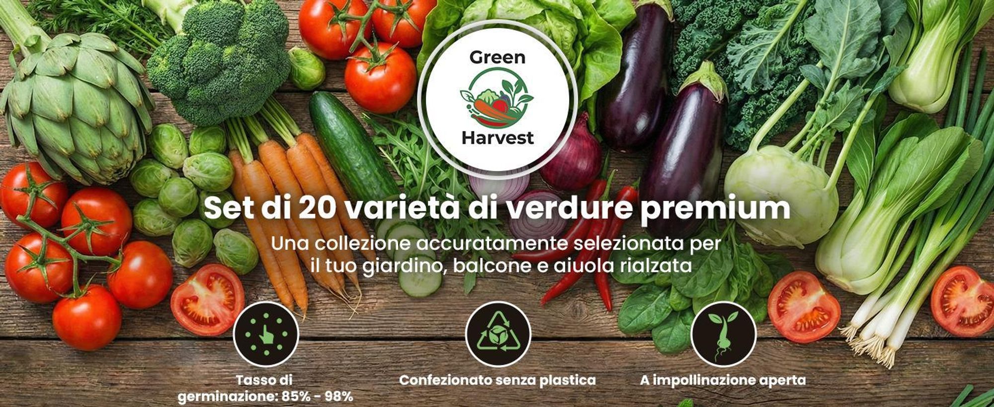 Toraf Semi Ortaggi, 20 Varietà, Kit per Orto, Giardino e Balcone