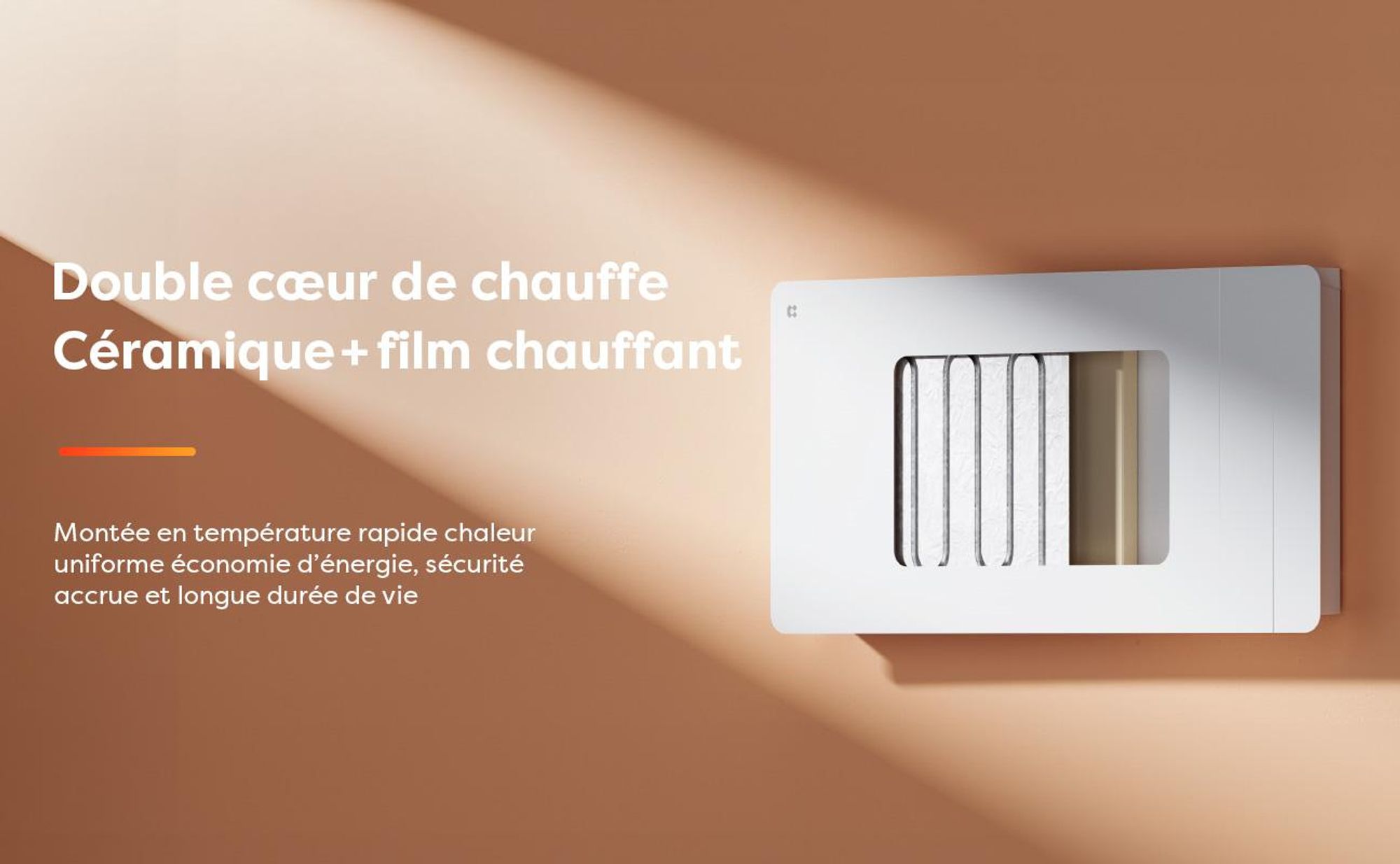 CIARRA Radiateur Inertie Céramique, Film 2000W WiFi Chauffage Fixé Programmable LCD Thermostat CBHTD20A-W