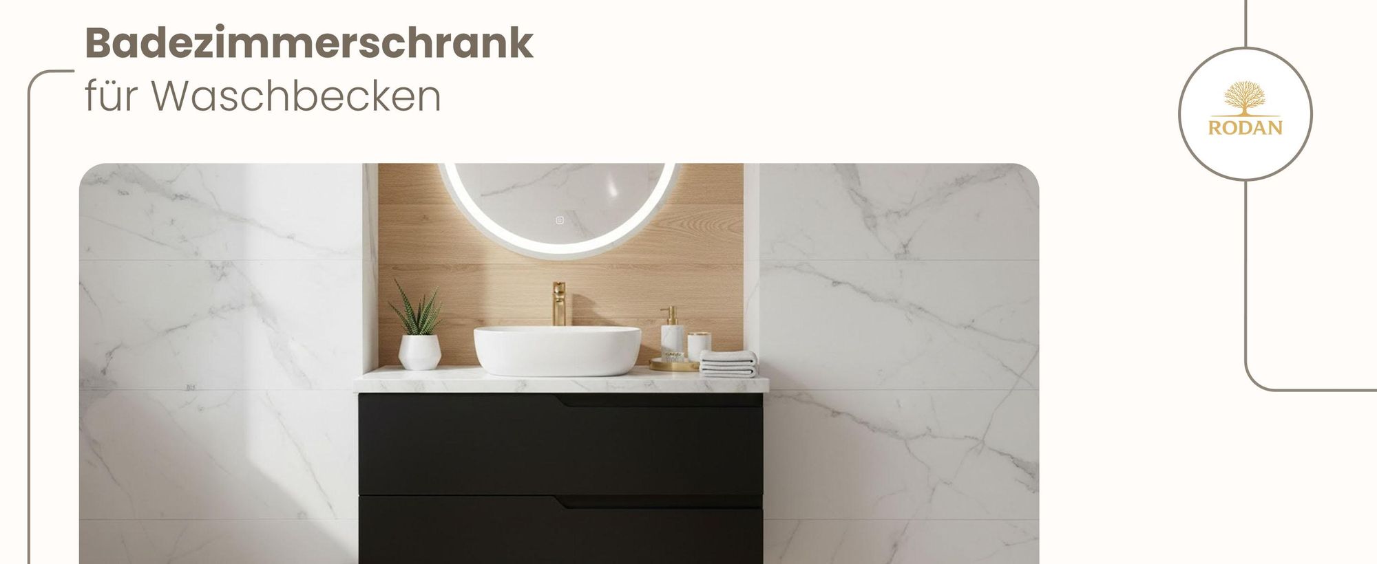 RODAN, Badmöbel, Badschrank, Badezimmermöbel, Badezimmer, MODERN, Waschbeckenunterschrank