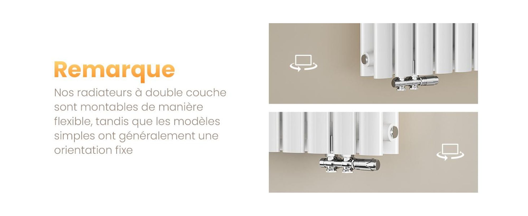 EMKE Radiateur tubulaire design pour eau chaude Raccord central Vertical Ovale double couche 623 Watt 24cm x 160cm Blanc sans thermoplongeur