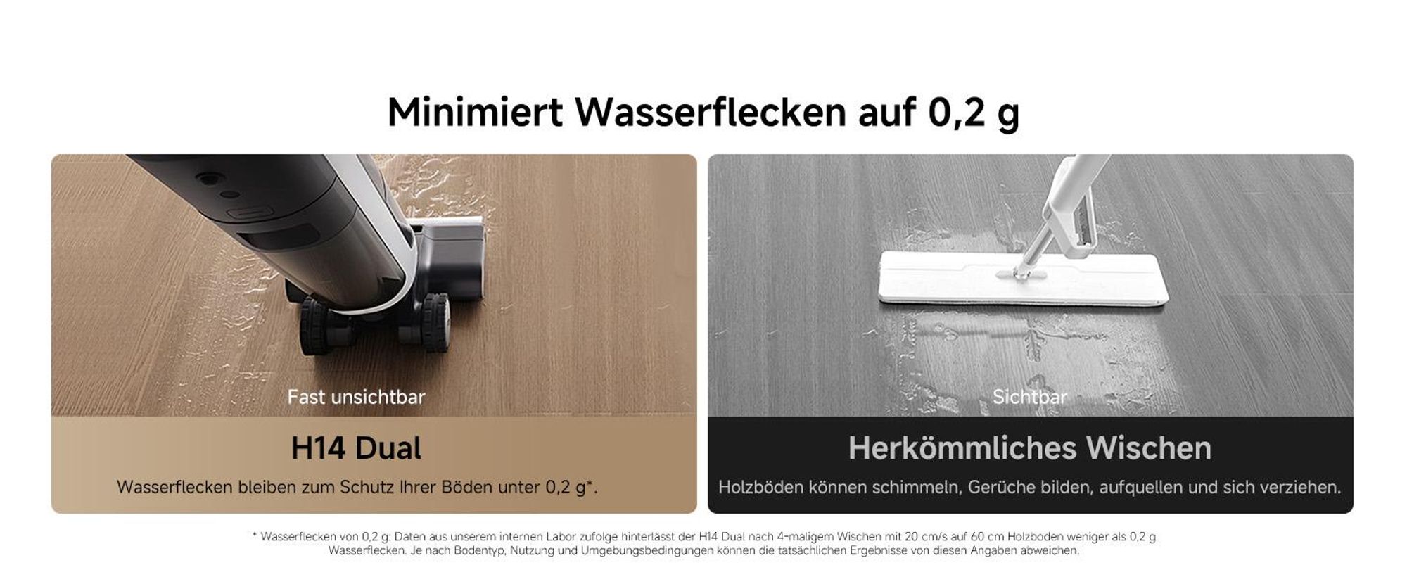 DREAME H14 Dual Nass- und Trockensauger, 5-in-1,180° Liegeposition, 18000 Pa Saugleistung,60 °C heißes Wasser,Reinigung mit zwei Kanten,App-Steuerung