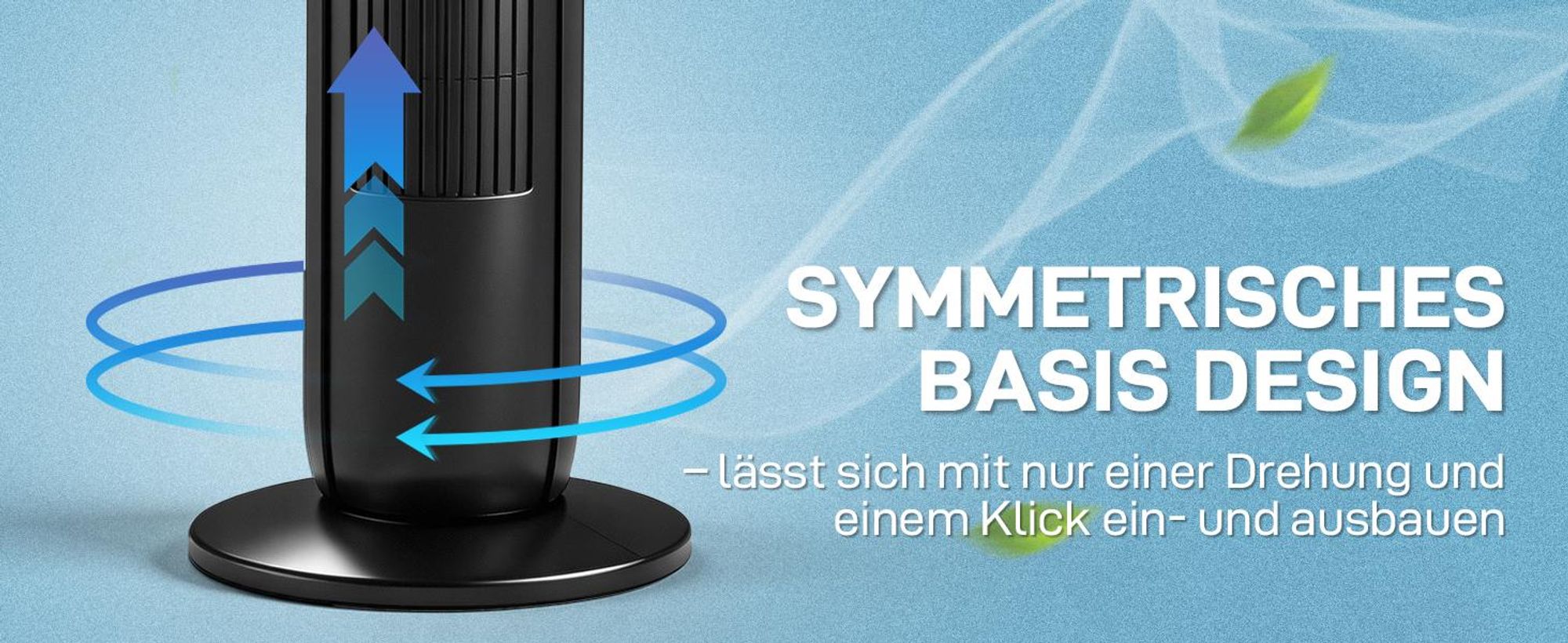 FCH Schlafzimmer-Turmventilator, oszillierender Standventilator für den Innenbereich mit 12-Stunden-Timer, LED-Anzeige und Fernbedienung