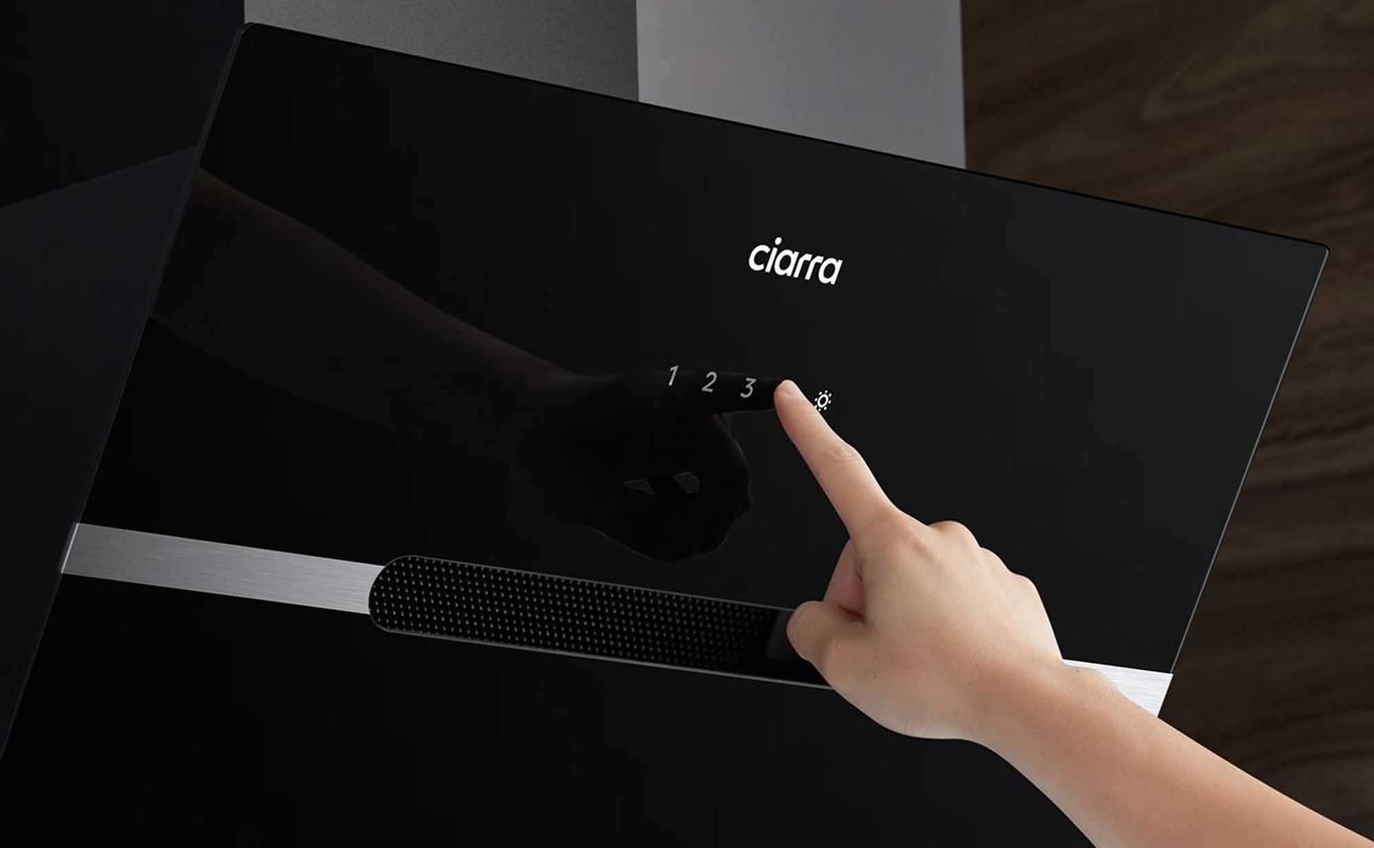 CIARRA Cofano gamma A+++ 650 m³/h Cofano estrattore 60cm WIFI + APP & Touch Control Booster VM6736FB