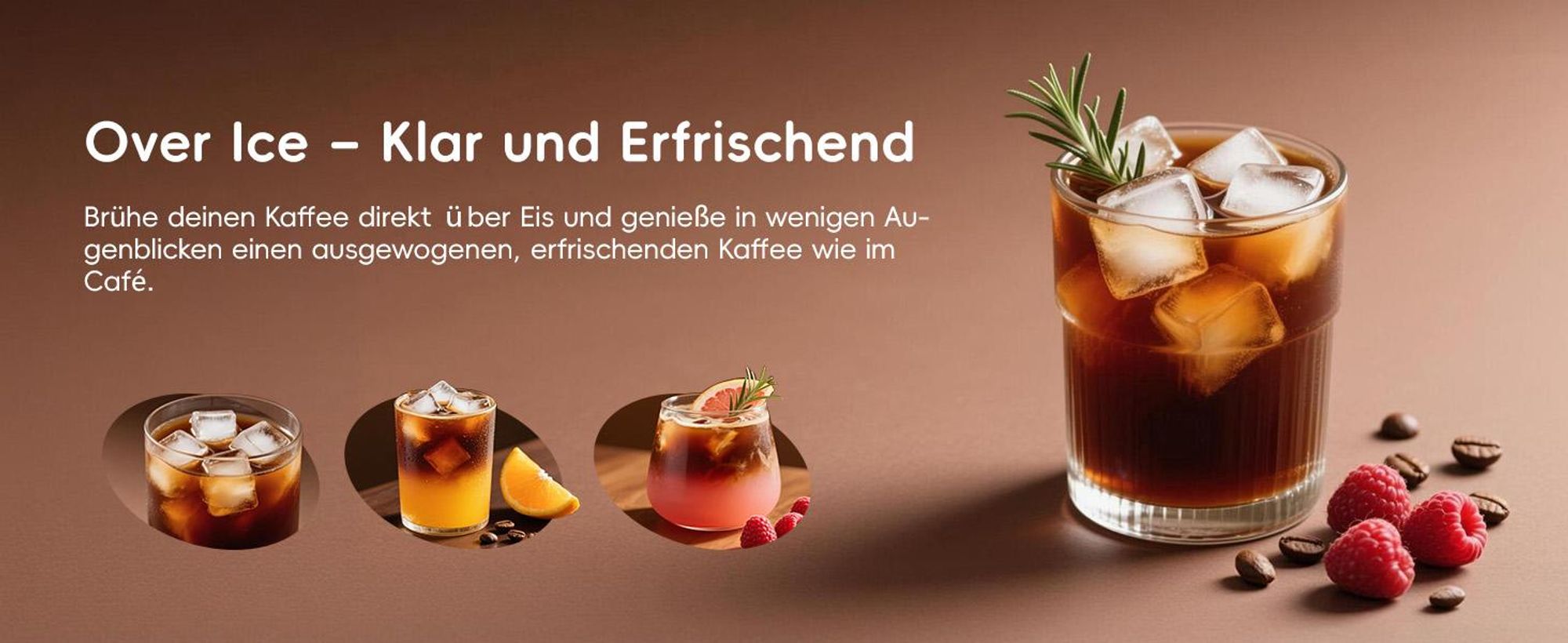 ecozy Espressomaschine mit Milchaufschäumer, 4-in-1 Siebträgermaschine für Espresso, Cold Brew, Over Ice, Kaffee, Latte, Touchscreen, Selbstreinigung
