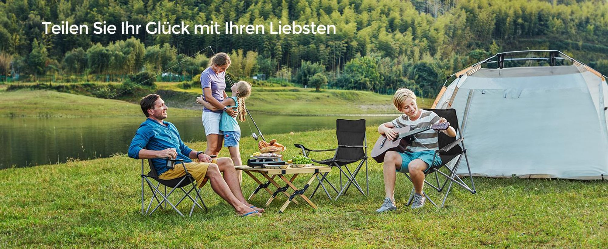 SONGMICS Campingstuhl klappbar Klappstühle 2er Set bis 120 kg