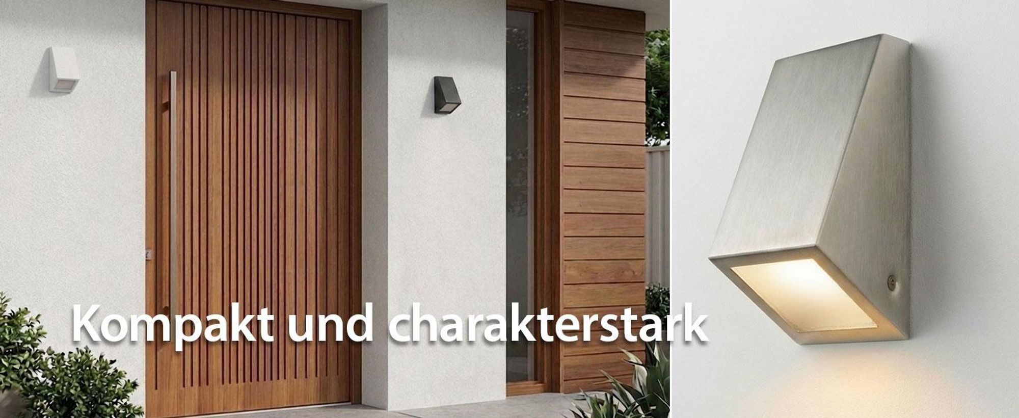 Außenwandleuchte Edelstahl 560-SN: Kompaktes Design, V2A-Edelstahl, IP44, GU10 Fassung