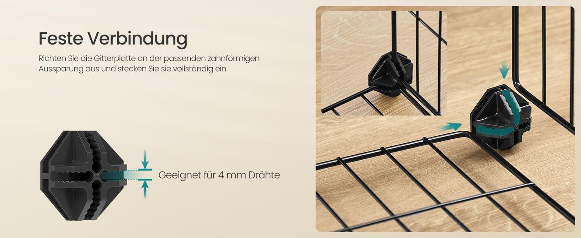 SONGMICS Wäscheständer, Standtrockner 4 Ebenen, klappbar, rollbar, Sockenhalter, 63,5 x 128 x 173 cm, schwarz