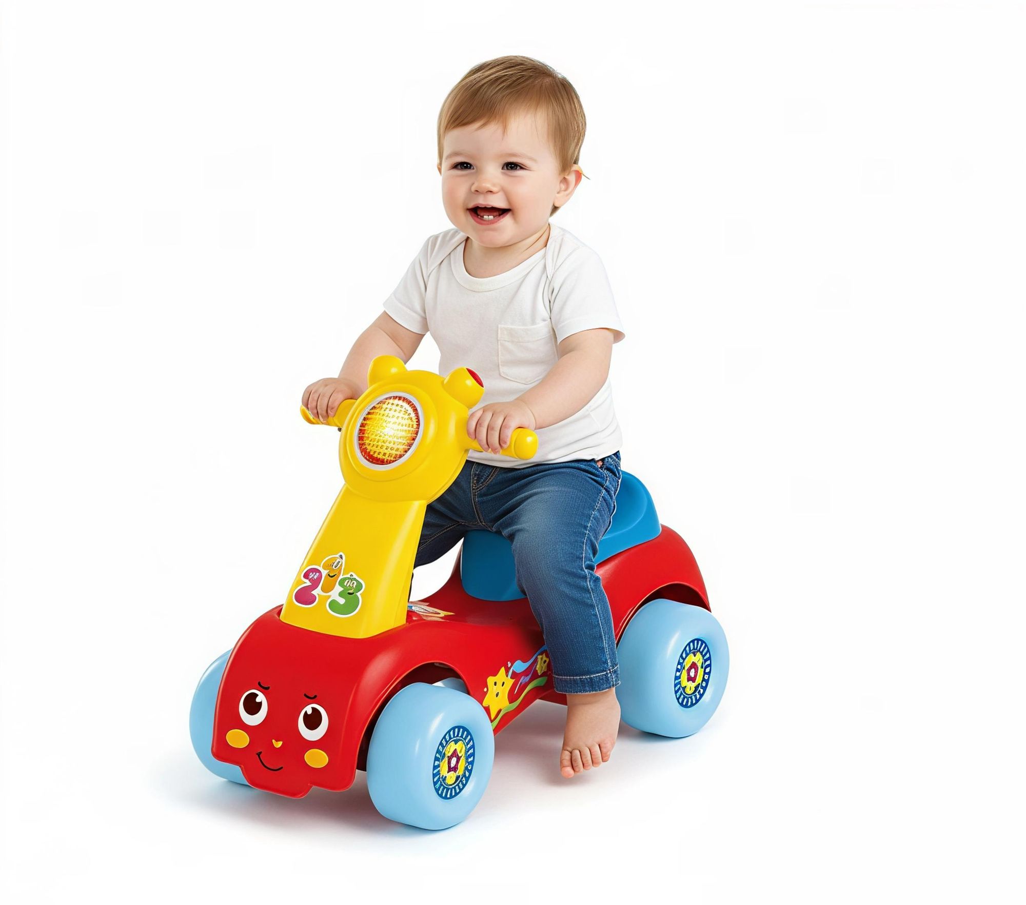 Rutschauto für Kinder Interaktives Kinderauto mit Musik Licht Rutscher Geschenk