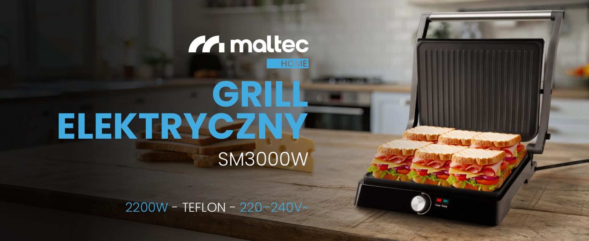 Opiekacz do kanapek sandwich panini z tacką ociekową