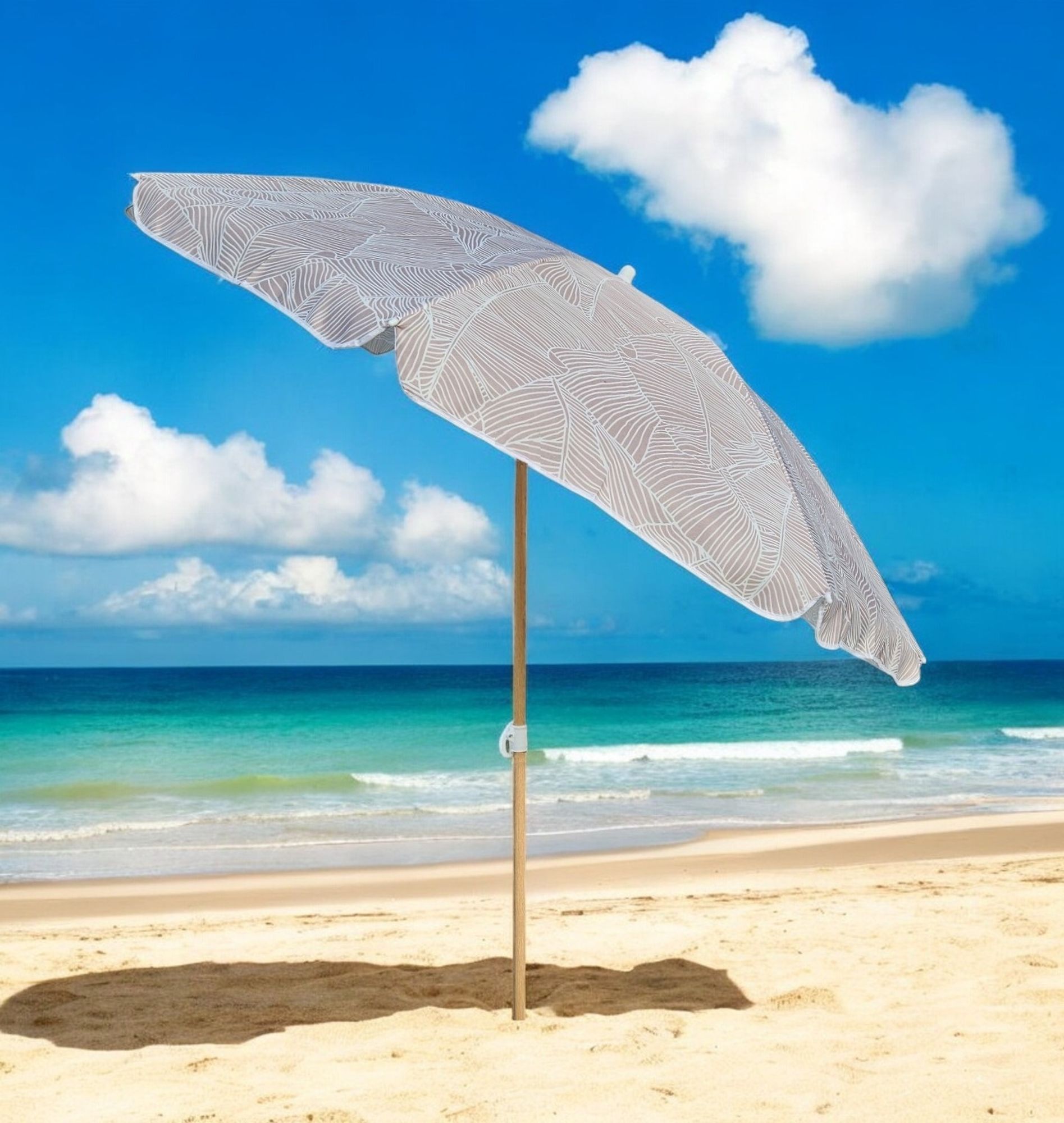 Sonnenschirm Strandschirm Balkonschirm braun 160 cm UV Schutz 30+