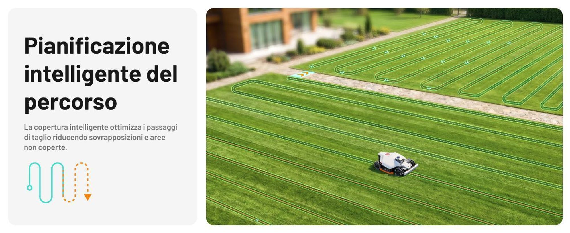 Robot tagliaerba Mammotion LUBA 3 AWD 5000 con garage, fino a 5000 m², trazione integrale, pendenza 80%, mappatura automatica, modulo 4G, APP
