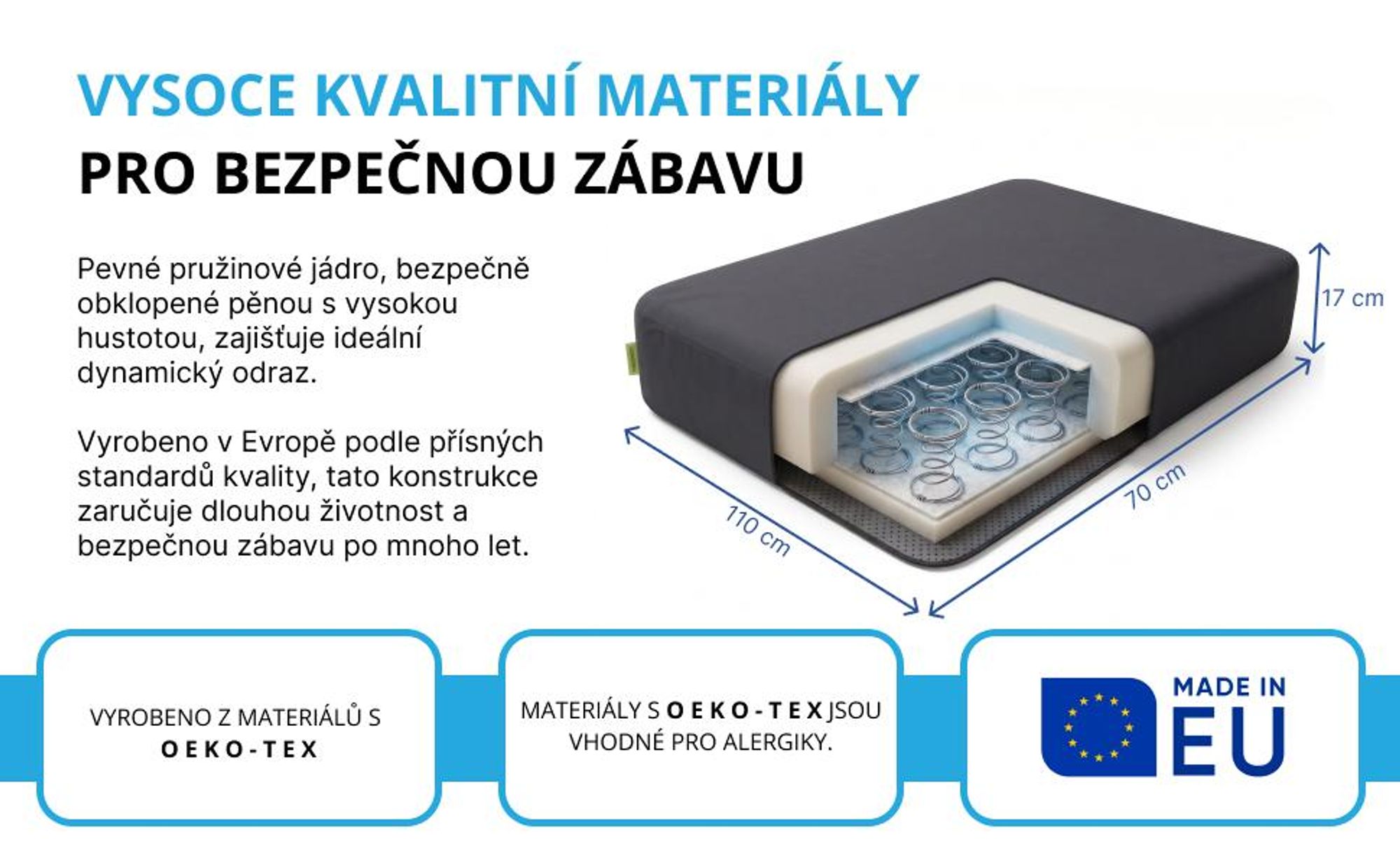 polštář matrace dětská trampolína venku velká skákání poskakování trampolínová hrací