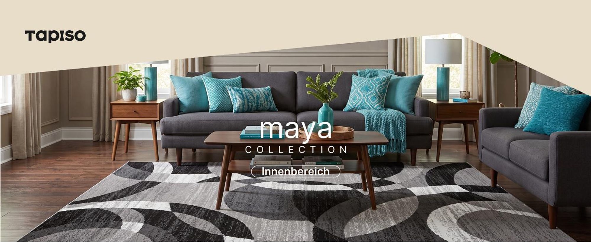 Tapiso Teppich MAYA Modern Schwarz Grau Schlafzimmer 300 x 400 cm