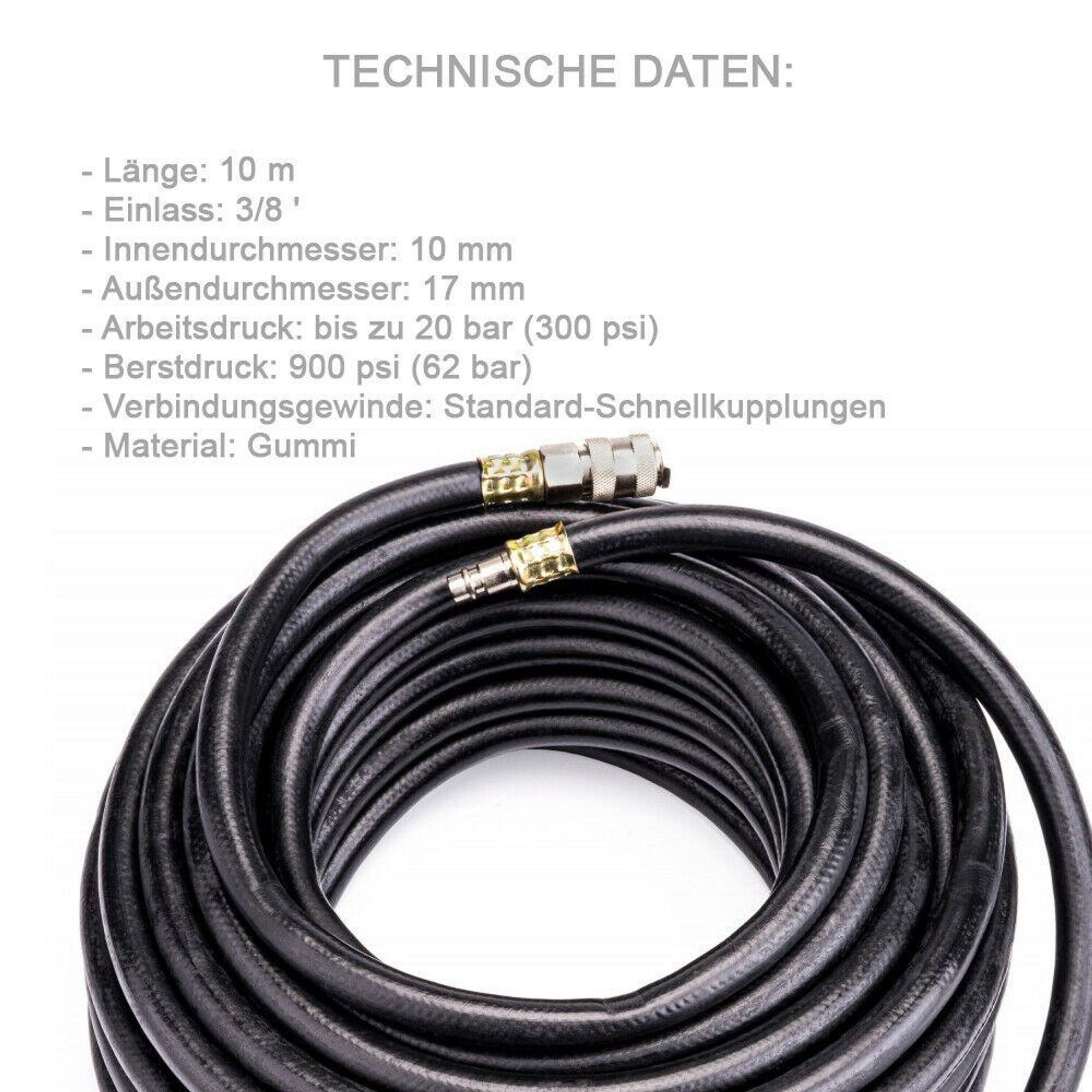 Kraft&Dele KD1467 Pneumatikschlauch 10x17mm 20m