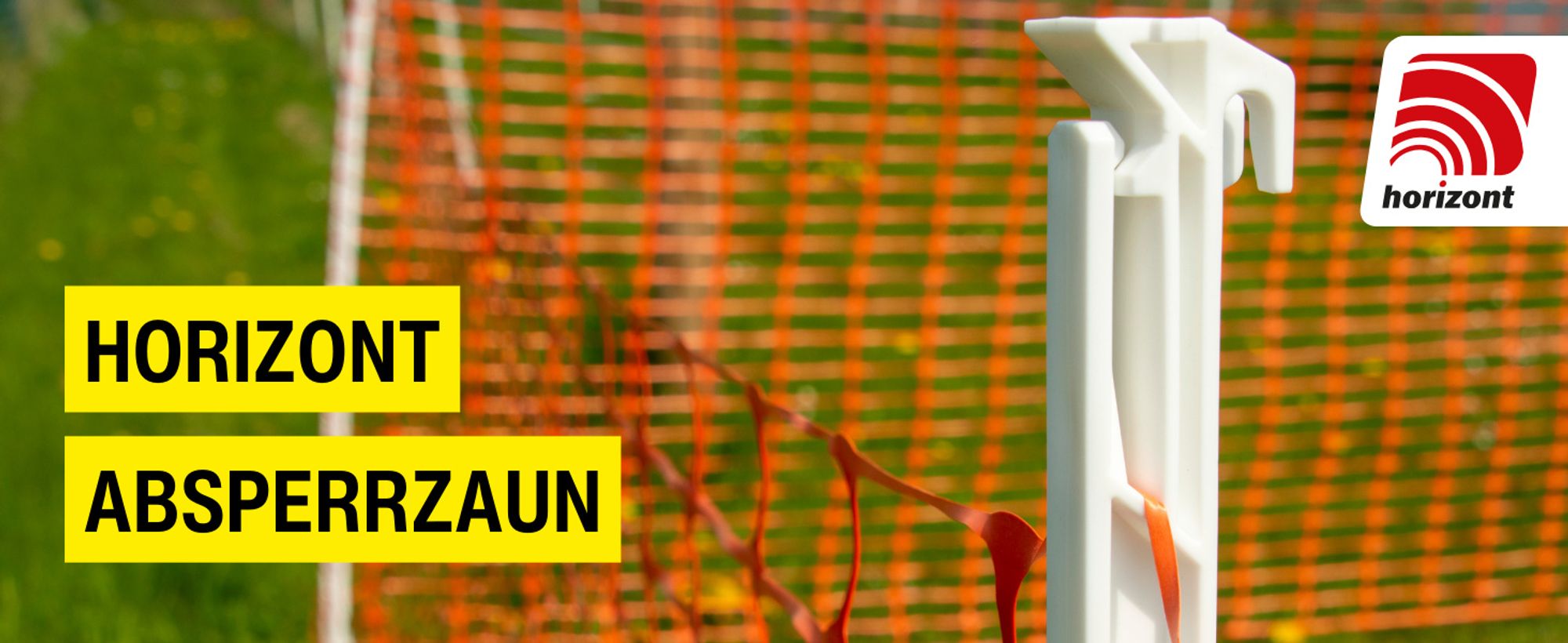 horizont Kunststoffzaun 50 m x 1 m - rot – Absperrzaun aus HDPE, flexibel für Garten, Camping und Baustellen