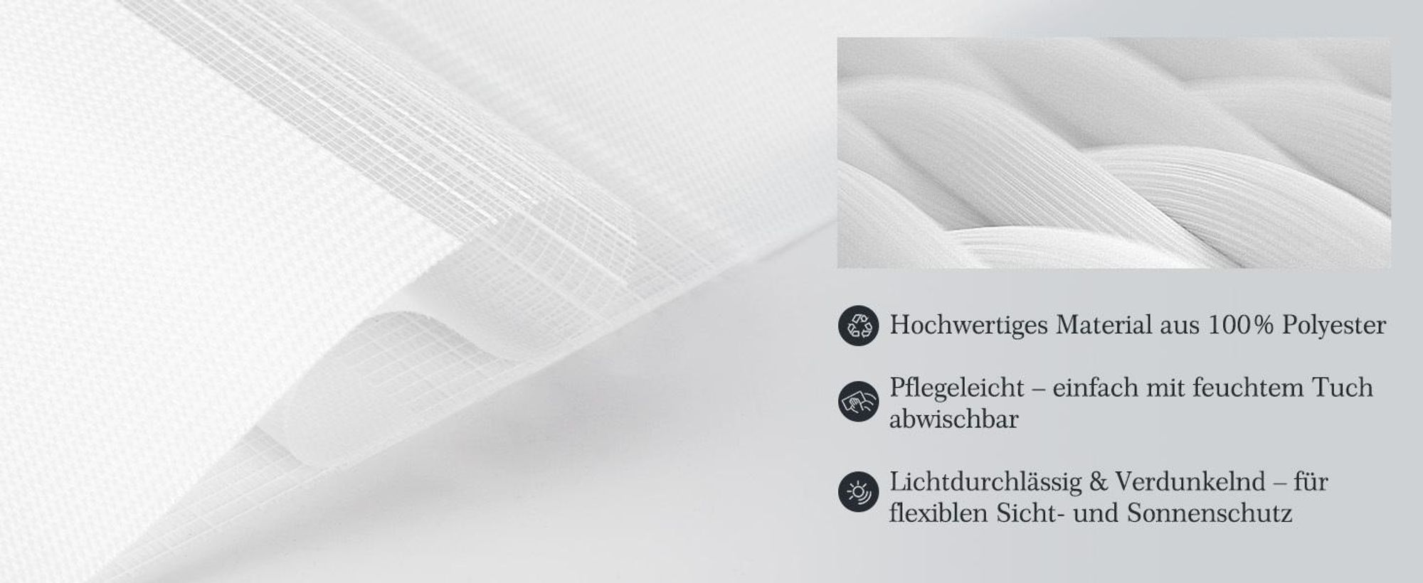 Sekey Doppelrollo 100x150 cm Duo Rollo Klemmfix ohne Bohren Dunkelgrau