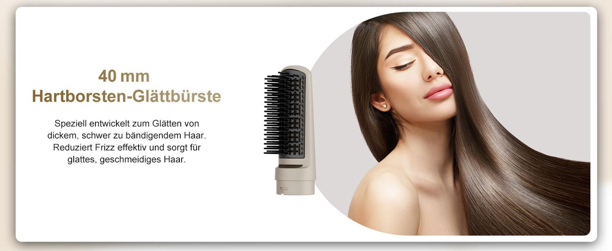 MCURO 6-in-1 Hairstyler mit Lockenstab, Warmluftbürste, Haarglätter & Föhn, 6 Aufsätze inkl. Aufbewahrungstasche für Glätten, Volumen & Locken, Gold