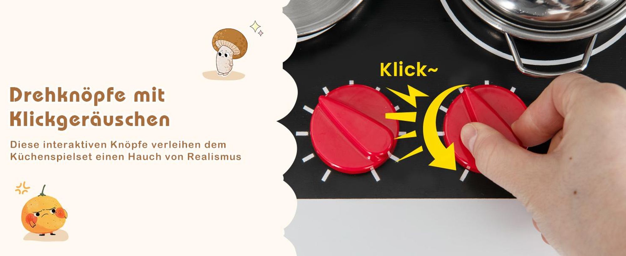 COSTWAY Kinderküche Spielküche inkl. 18 Zubehör, Kinder Küche Holz mit Spüle Mikrowelle Eismaschine Backofen, Dunstabzugshauben für Kinder 3+, Weiß