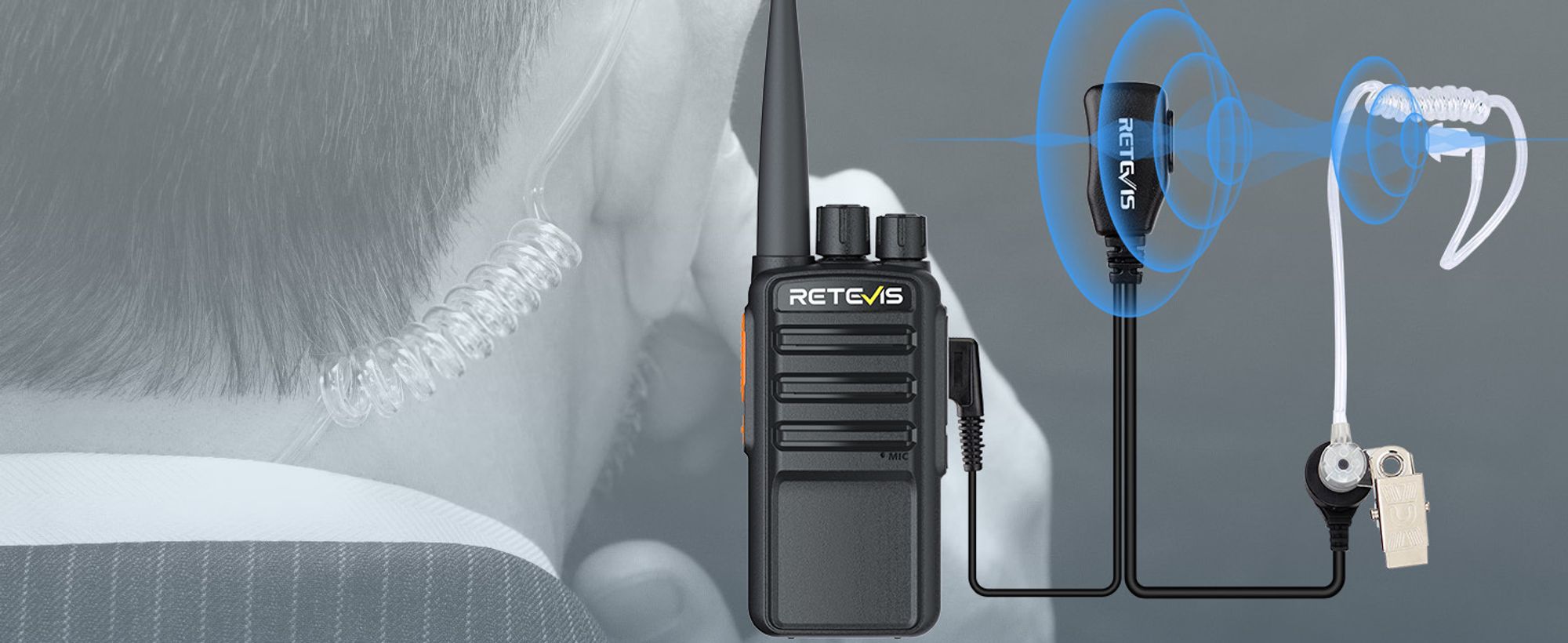 Retevis RB669 Funkgerät, Freenet PMR446 Walkie Talkie mit Headset, 10-in-1 Ladegerät, VOX, Effizientes Laden, Funkgeräte für Firmenfeier, Eventplanung