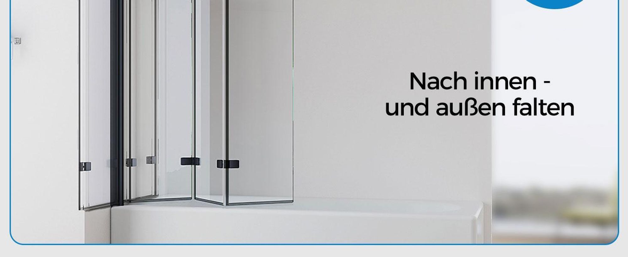 IMPTS Duschwand für Badewanne 140x140cm 3-teilig Faltwand Badewannenaufsatz Faltbar Duschabtrennung 6mm ESG GLAS Badwannenfaltwand Schwarze, Klarglas