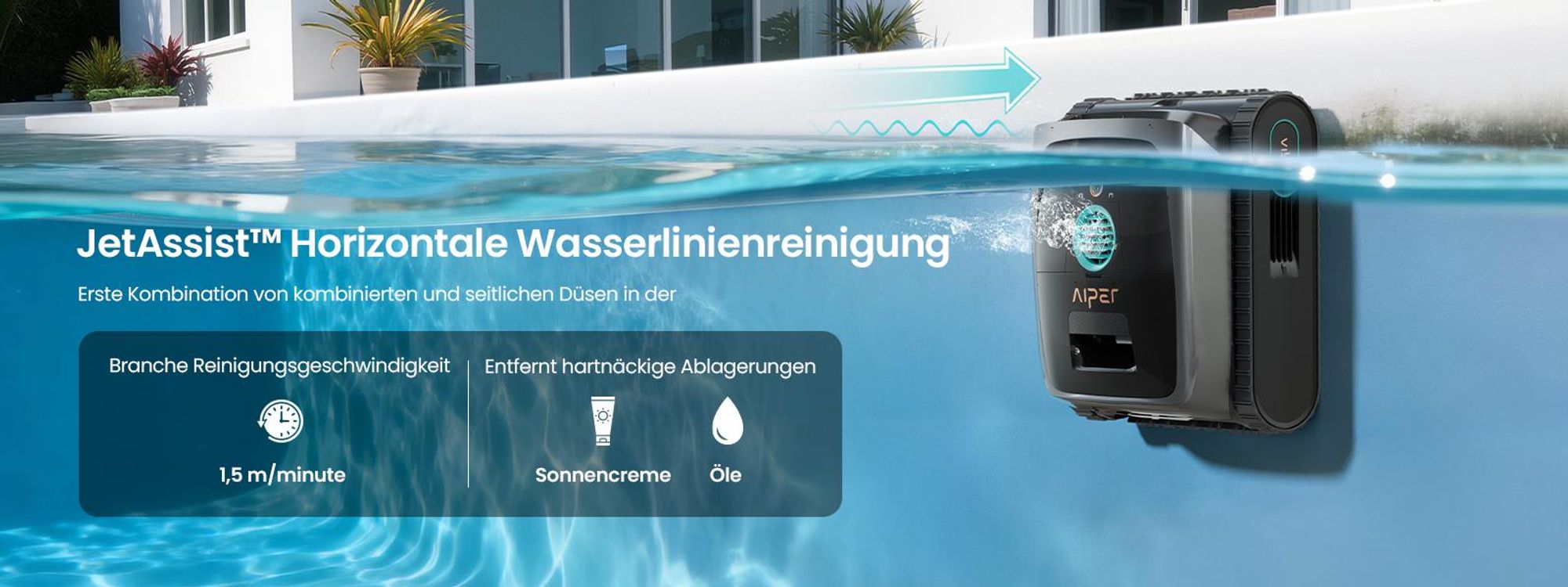AIPER Scuba V3 (Neu 2026) Kabelloser Poolroboter mit KI, Boden- & Wandreinigung, App-Steuerung