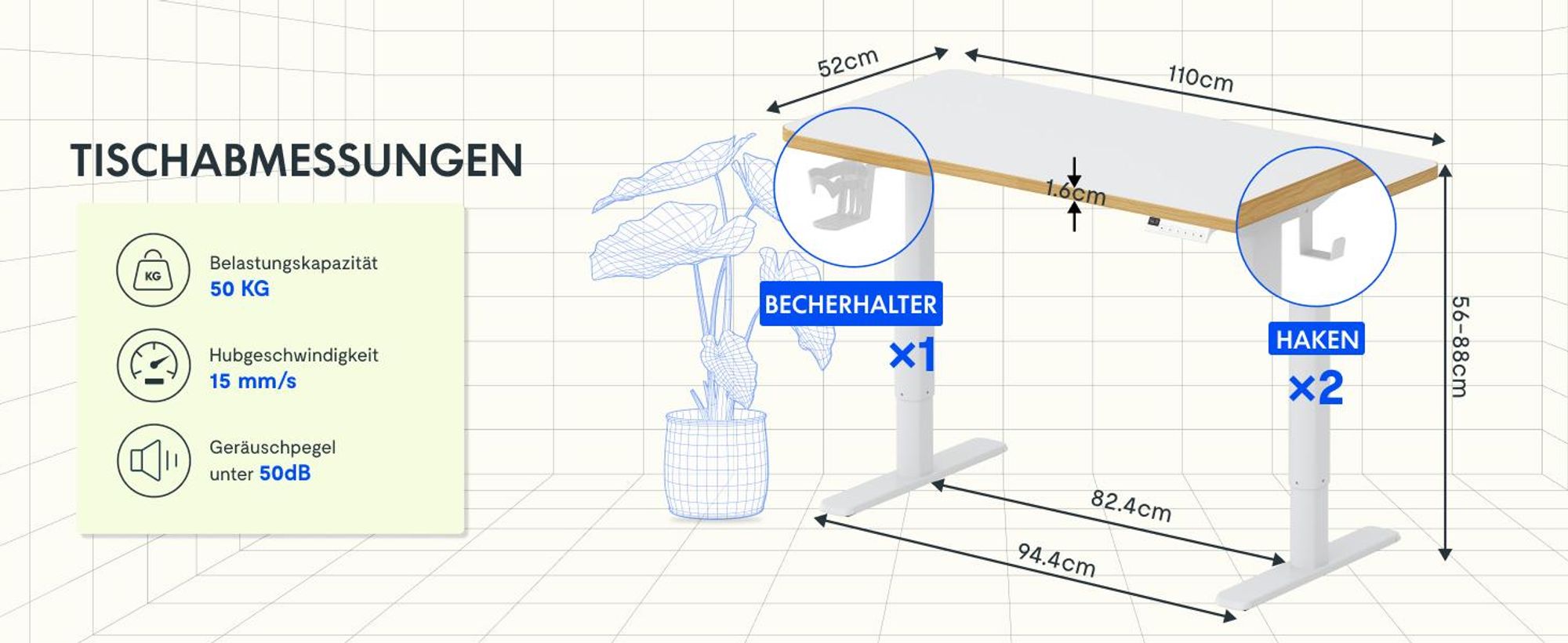 FLEXISPOT Kinderschreibtisch und Stuhl Set, elektrisch höhenverstellbar Schreibtisch, für Kinder ab 6 Jahren, mit 3 Speicherplätzen, Kindersicherung